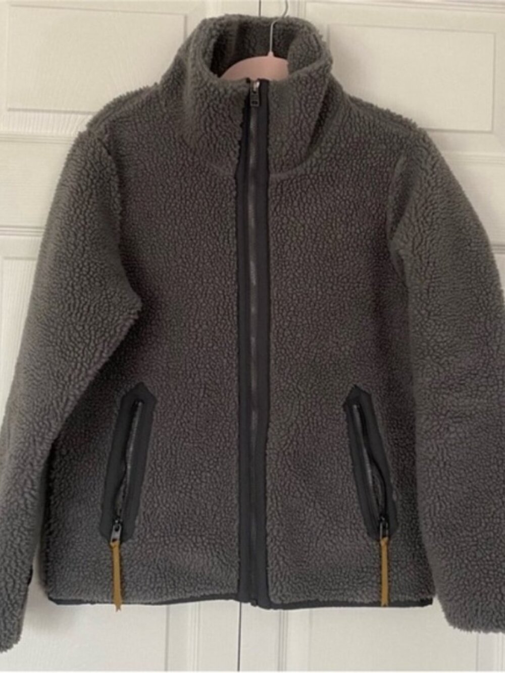 Patagonia Jacket Sharpa Full Zip Divided Sky Fleece Jacket Grey size Small - Picture 3 of 14